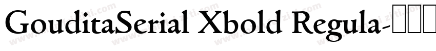 GouditaSerial Xbold Regula字体转换